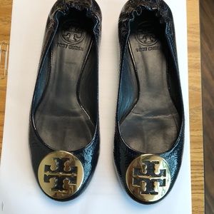 Tory Burch Navy paten flats